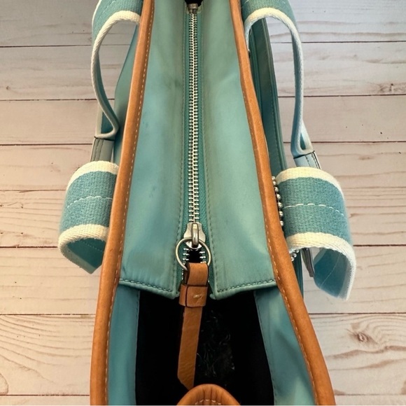 Coach Ocean Blue Handbag Vintage - Picture 5 of 8